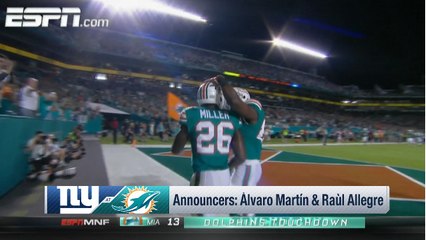 Spanish announcers call Lamar Miller's 38-yard touchdown