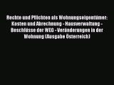 [Read] Rechte und Pflichten als Wohnungseigentümer: Kosten und Abrechnung - Hausverwaltung