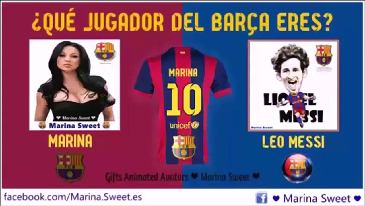 Vídeo Gif Animado F.C. Barcelona ♥ Marina Sweet ♥ en Facebook