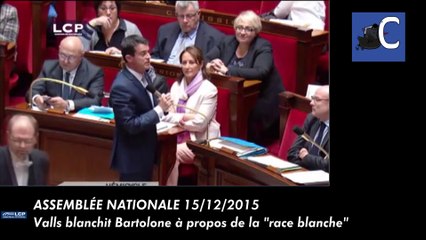 Manuel Valls blanchit Bartolone au sujet de la "race blanche"