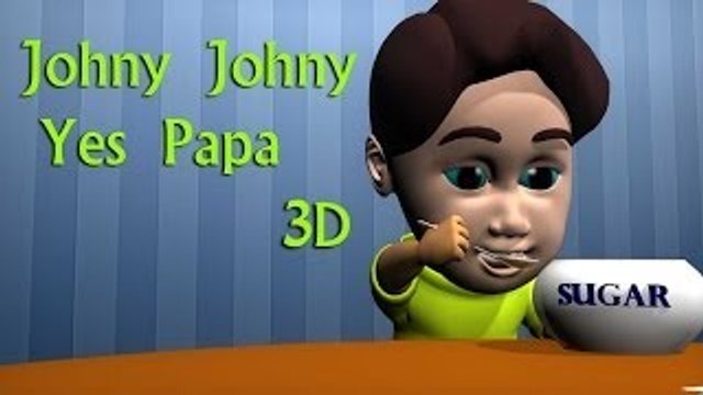 Johny Johny Yes Papa Cartoon Poem 3D | 3D Animated English Nursery Rhymes For Kids With Ly