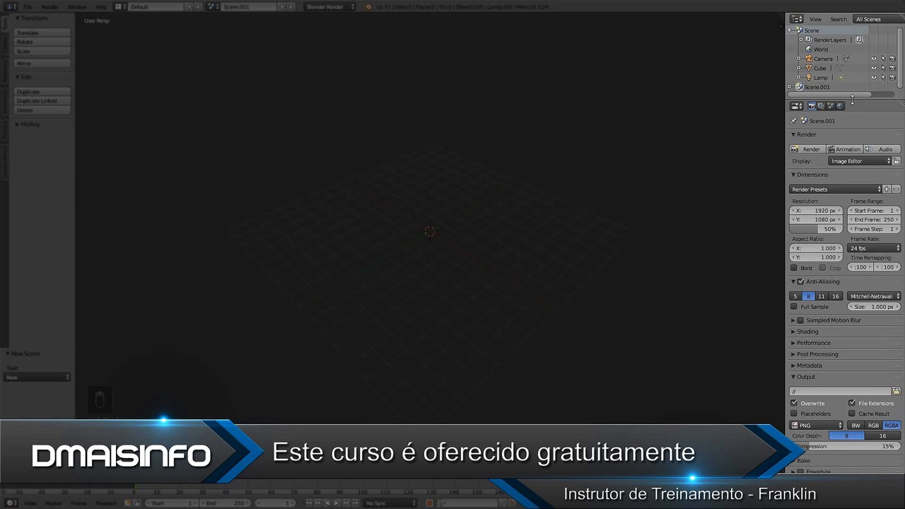 Curso Blender - Criando e Configurando Scenes