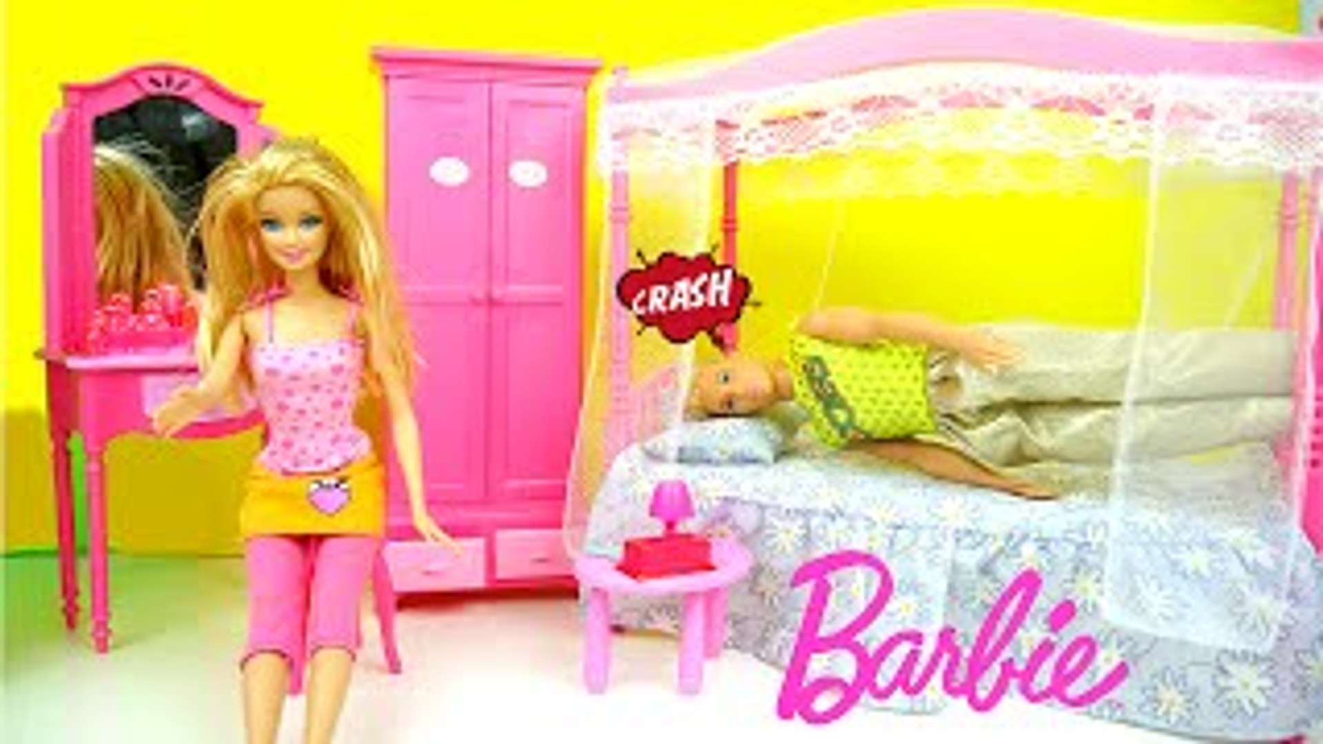 غرفة نوم باربي ألعاب بنات و إزعاج صباحي لكين Barbie Be - Dailymotion Video
