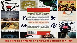 Read  The Miracle of MSM The Natural Solution for Pain PDF Free
