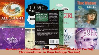 PDF Download  Burnout in Families The Systemic Costs of Caring Innovations in Psychology Series Download Online