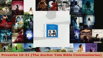 Download  Proverbs 1031 The Anchor Yale Bible Commentaries PDF Online