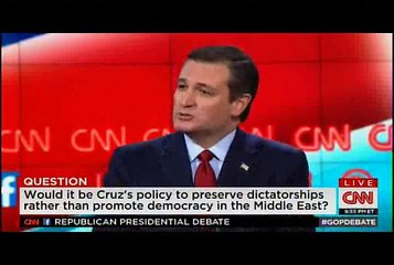 Ted Cruz explains when and how to prop up dictators