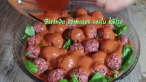 Firinda domates soslu köfte