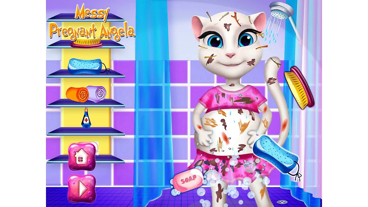 Messy Pregnant Talking Angela Game Movie Baby Videos Games For Kids