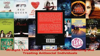 PDF Download  Straight Talk about Criminals Understanding and Treating Antisocial Individuals Read Online