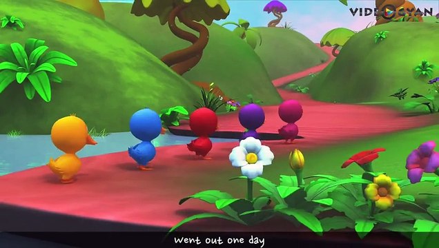 Five Little Ducks Went Out One Day - 3D Animation Nursery Rhymes - Kids Songs