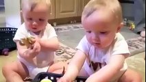 Twin Mimics Daddy's Sneeze