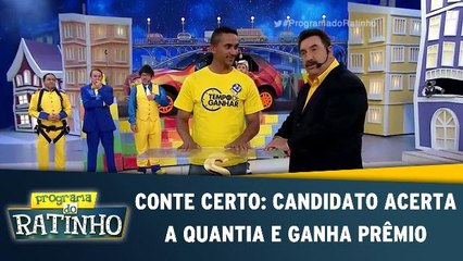 Conte Certo: Candidato acerta a quantia e ganha prêmio