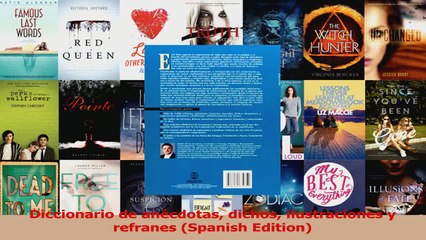 Video herunterladen: PDF Download  Diccionario de anécdotas dichos ilustraciones y refranes Spanish Edition PDF Online