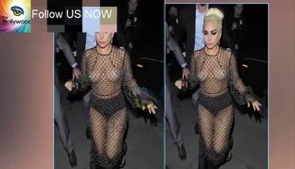 Lady Gaga UNDER-WEAR celebrating Christmas In See Through