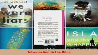 Read  Introduction to the Bible EBooks Online