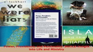 Read  Power Providence and Personality Biblical Insight into Life and Ministry Ebook Free