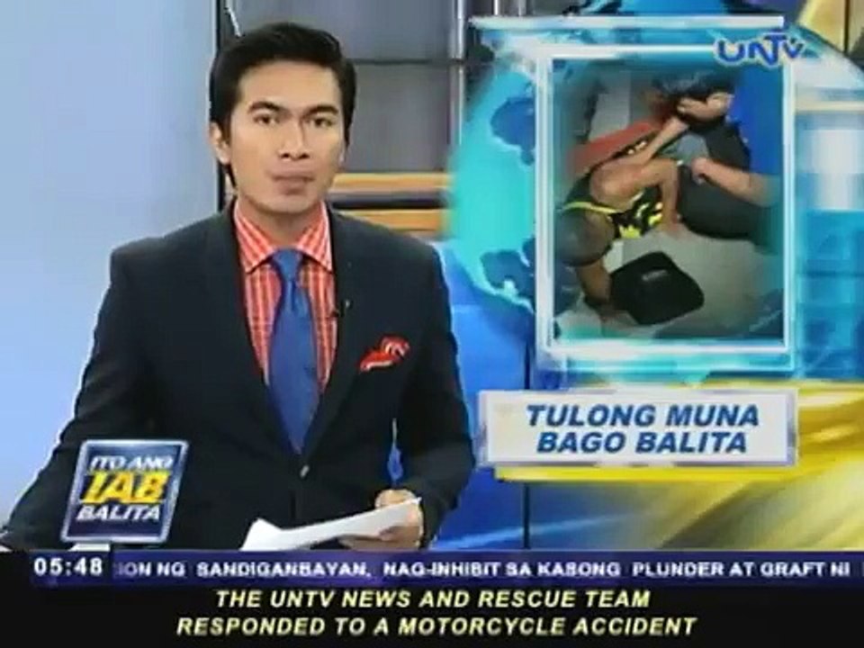 Accident de moto sa dans la province de Bulacan, nirespondehan ng UNTV Nouvelles et de Sauvetage