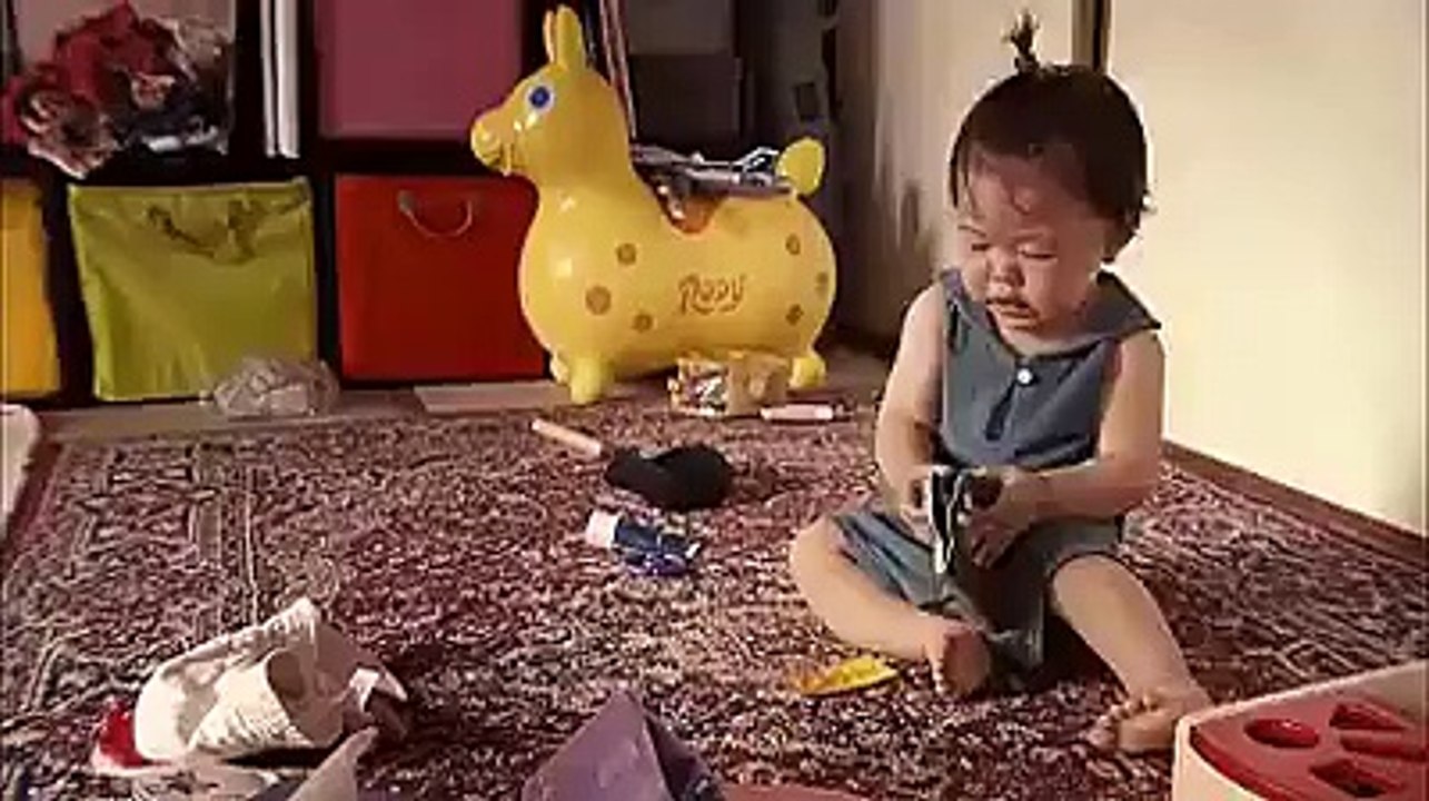 cute baby angry