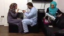 Funny prank Two muslims Girls vs Man  -- hitting on head By wooden Spoons-- Cheated prank