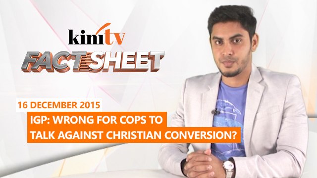 Fact Sheet - December 16: 'Wrong for cops to talk against Christian conversion?'