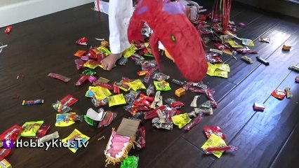 HobbyKarate Surprise Toy Piñata Attack EGGS! Batman + Spongebob, IronMan T-Rex TMNT by Ho