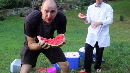 Rubber bands vs Water Melon - The Slow Mo Guys