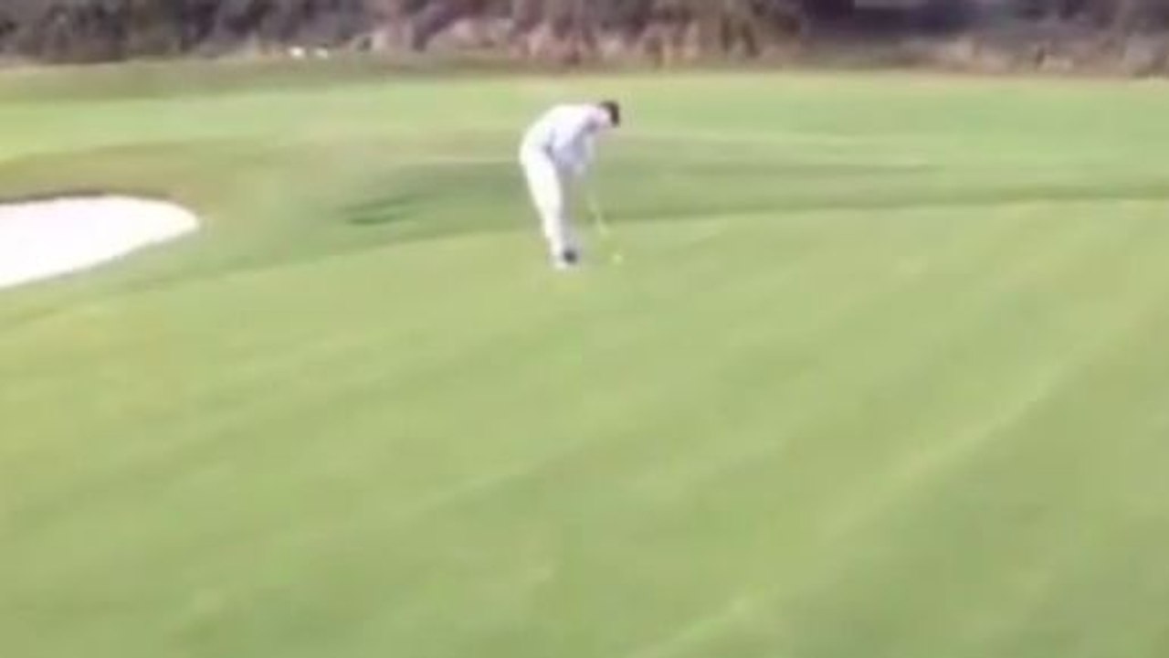 Son premier eagle au golf