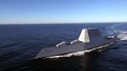 First video of the US Navy's New Star Wars-ish Destroyer at sea