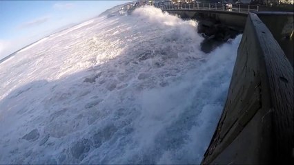 Big surf, big waves, sea storm in Pacifica