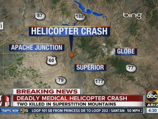 Official: 2 killed, 1 hurt after helicopter crashes in Arizona