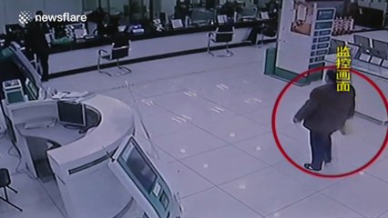 Woman pours excrement on counters after row with bank staff