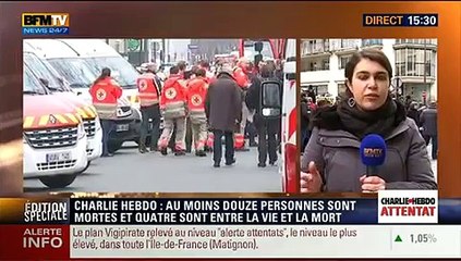 Download Video: Attentat contre Charlie Hebdo à Paris: Le duplex d'une journaliste de BFMTV perturbé