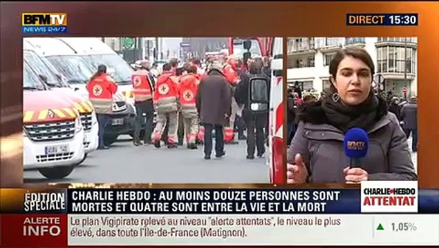 Attentat contre Charlie Hebdo à Paris: Le duplex d'une journaliste de BFMTV perturbé