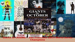 Giants of October  San Francisco 2014 World Series Champions PDF
