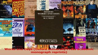 Works and Days Oxford University Press academic monograph reprints PDF