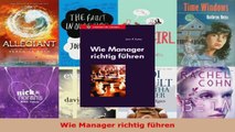 Lesen  Wie Manager richtig führen Ebook Frei