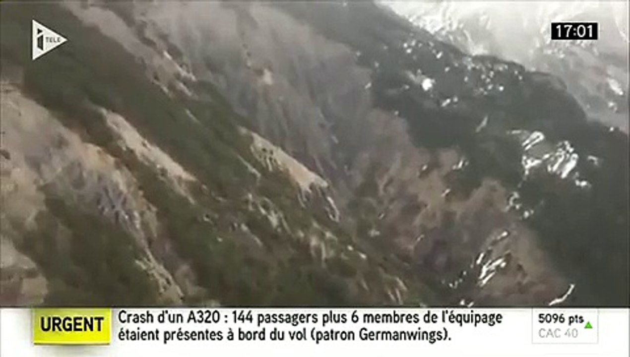 Crash A320: Les premières images vidéos de la zone du crash dévoilées par iTélé