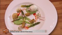 Le plat d'Alexandre : œuf mollet, pink radis, lemon jelly et smash brocolis