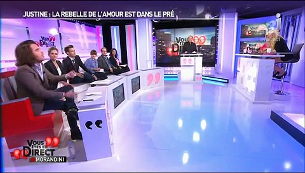 "Vous êtes en direct": Justine de "L'Amour est dans le pré" chez Jean-Marc Morandini