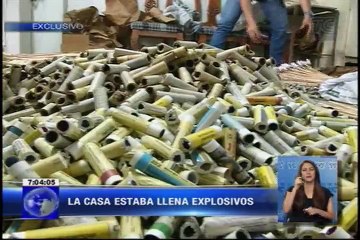 Decomisan gran cantidad de explosivos en una vivienda