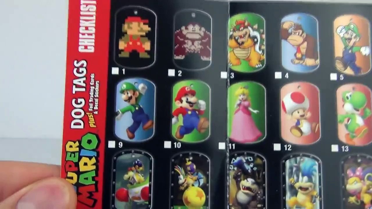 SURPRISE SUPER MARIO TOYS 3D Blind Bags Dog Tags Donkey Kong vs Luigi Kids Video