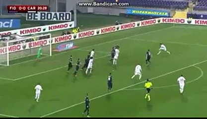 Carpi super free kick chance Fiorentina 0-0 Carpi 16.12.2015