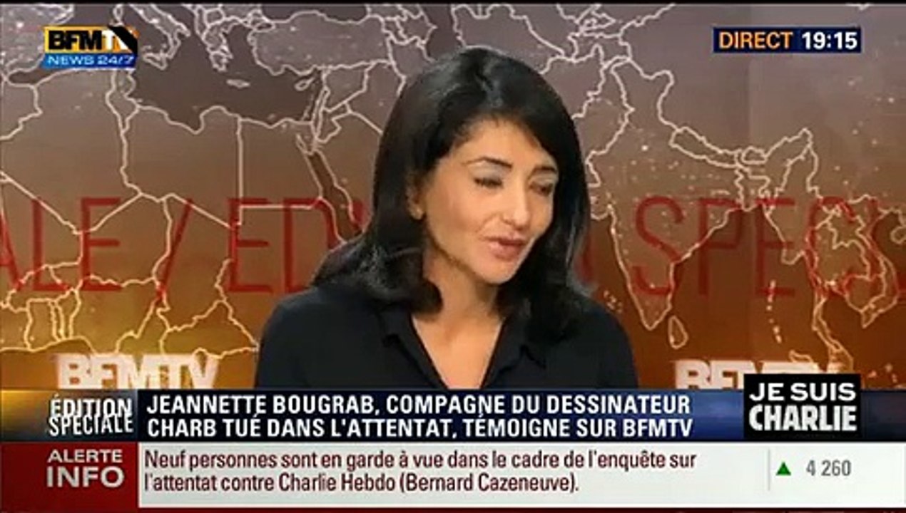 L'émotion sur BFM TV de Jeannette Bougrab, compagne de Charb: "J'ai perdu l'être aimé, j'ai perdu une partie de moi"