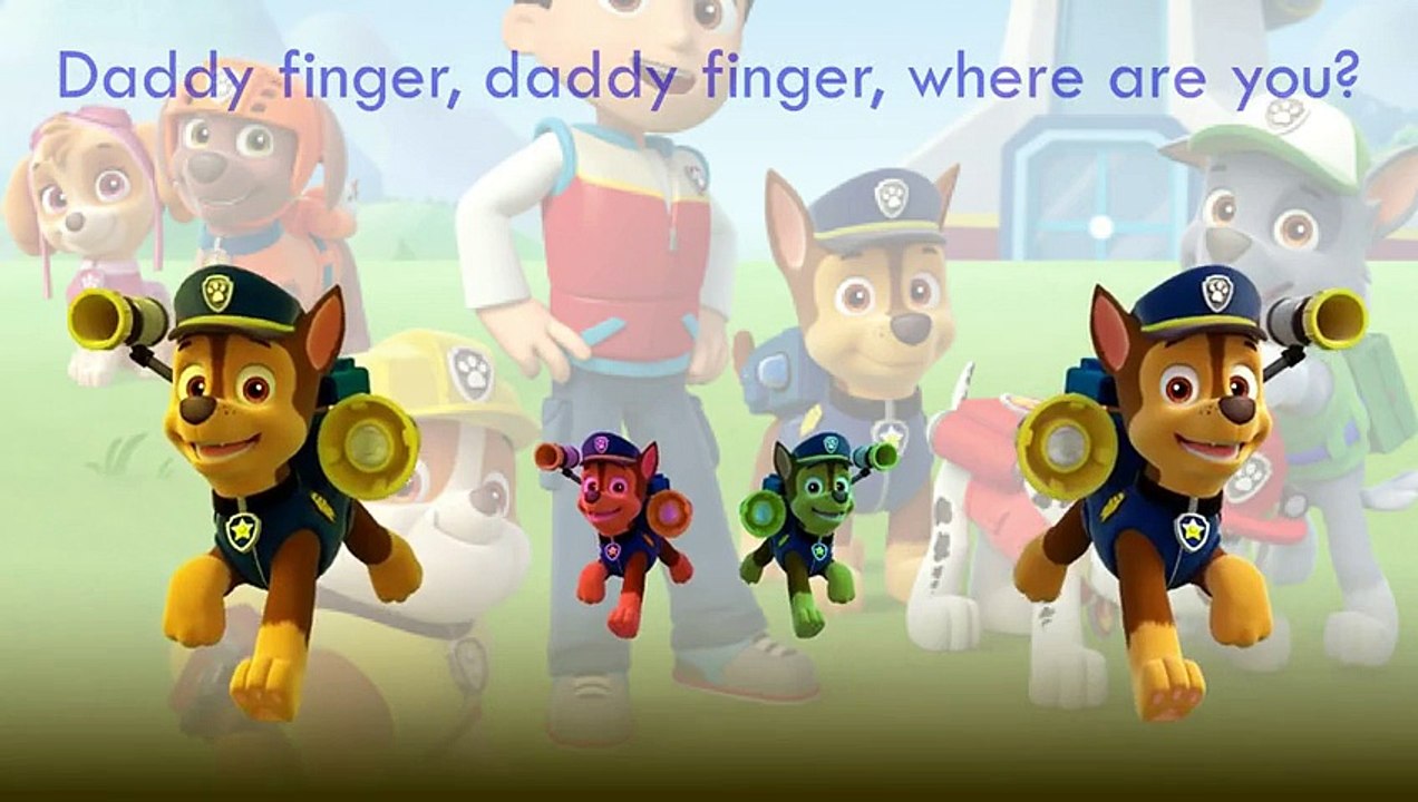 Paw Patrol Finger Family Song Daddy Finger Nursery Rhymes Chase Marshall Rocky Skye Zuma F