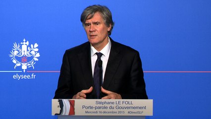 Point de presse de Stéphane Le Foll, le 16 décembre 2015