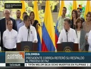 Rafael Correa: La paz en Colombia será la alegría más grande en AL