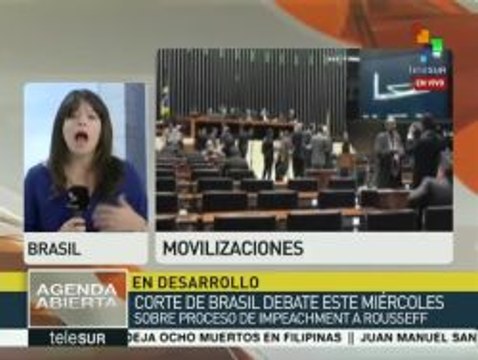 Corte de Brasil evalúa el proceso de impeachment contra Dilma Rousseff