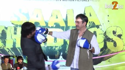 Rajkumar Hirani & R Madhavan Makes Fun at Upcoming Bollywood Movie Saala Khadoos Trailer Launch