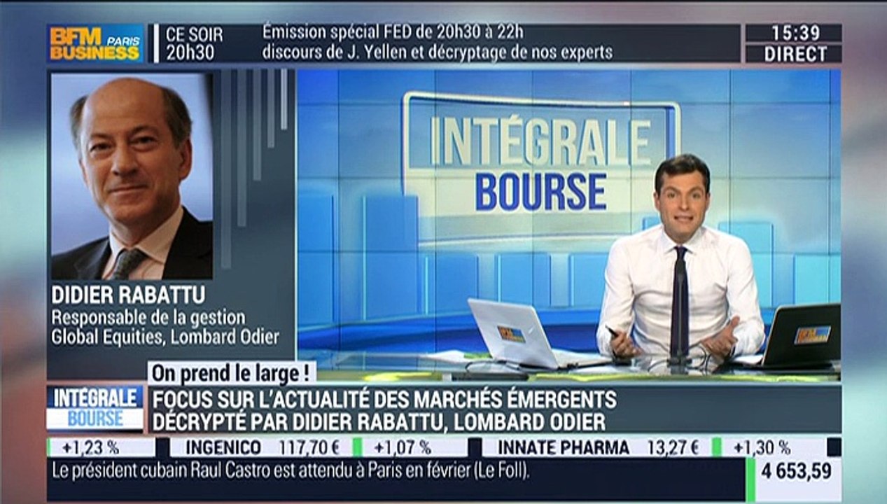 On prend le large: "Les marchés émergents ont déjà anticipé les premières hausses des taux d'intérêts, ils ont baissé d'environ 25%", Didier Rabattu – 16/12